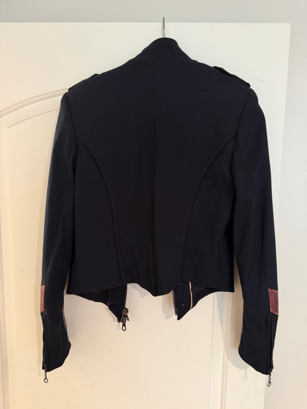 Rag & Bone Military Cropped Leather Jacket Size 10 - Picture 2 of 5
